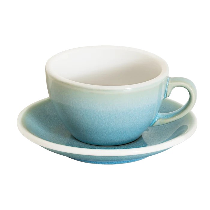 LoveRamics–200ml Cappuccino Cup with plate (ice blue)