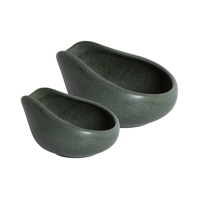 LoveRamics-Set of 2 Coffee Dosing Trays (Matte Dark Green)